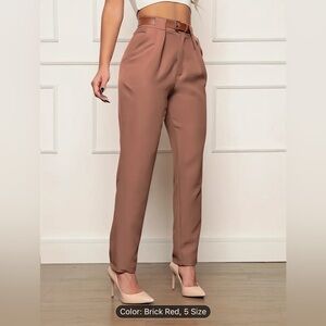 Elegant High-Waisted Pencil Trousers
